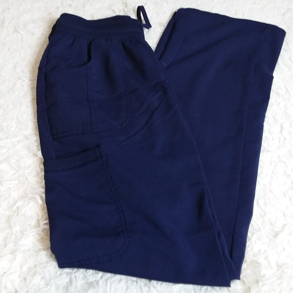 3/$30 Scrubstar premium rayon indigo #WM018 cargo drawstring pant size XS